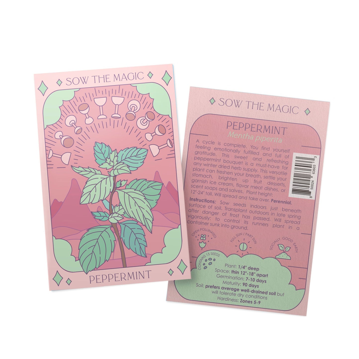 Peppermint Tarot Garden + Gift Seed Packet - Salt of the Earth Organics