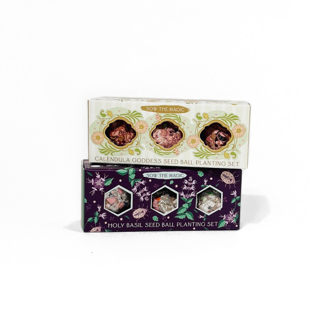 Protection (Holy Basil) Mini Seed Ball Gift Box Set - Salt of the Earth Organics