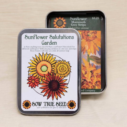 Sunflower Salutations Garden Collection Gift Tin - Salt of the Earth Organics