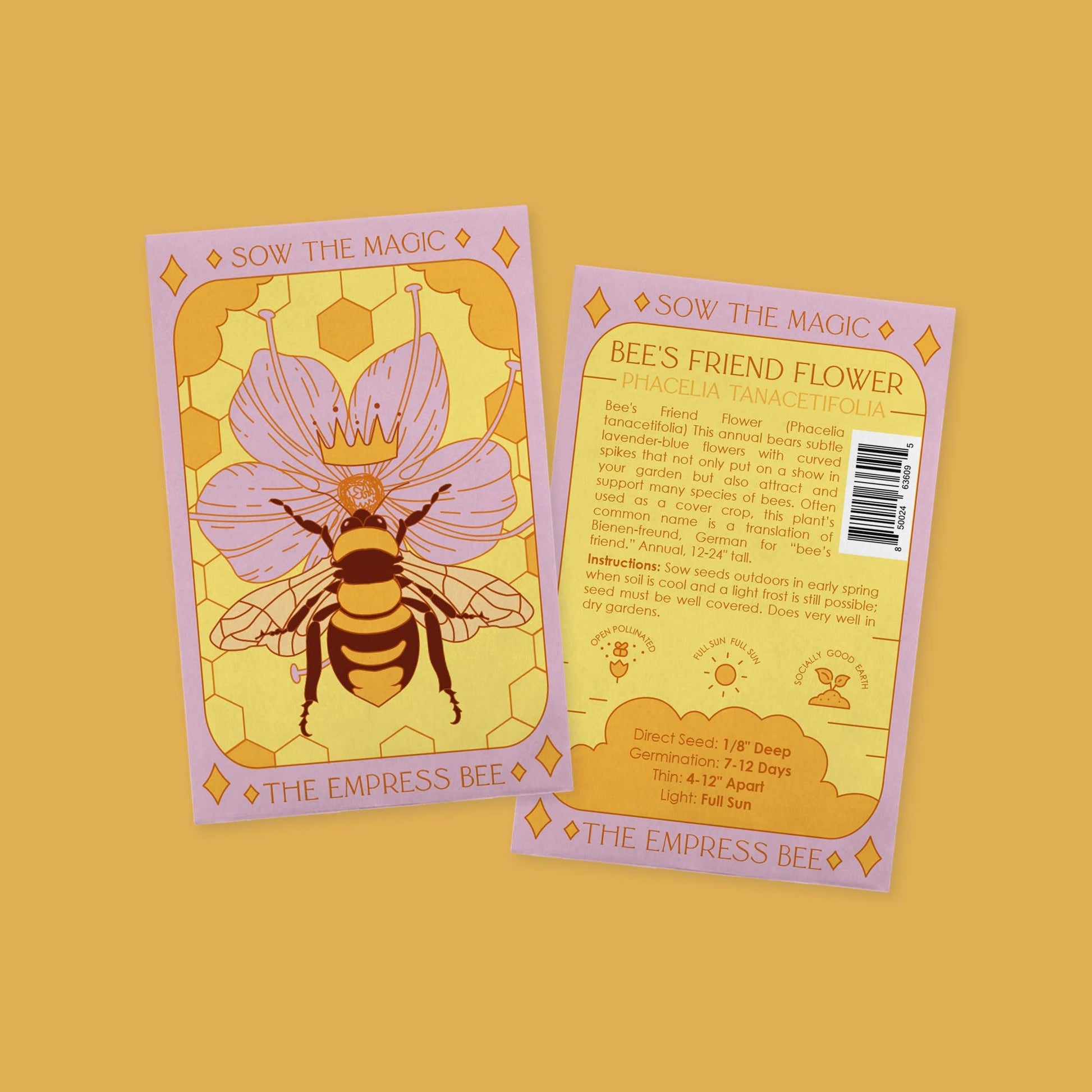 The Empress Bee Tarot Garden + Gift Seed Packet - Salt of the Earth Organics